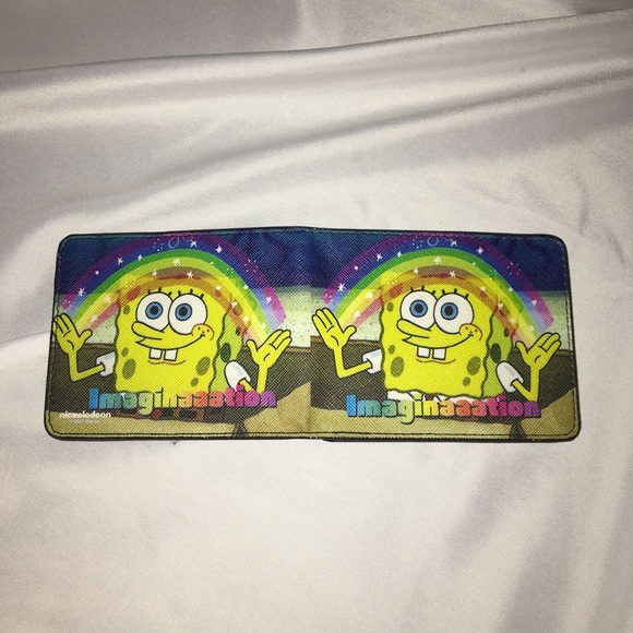 NEW Tags Sponge Bob imagination rainbow wallet - Picture 3 of 5